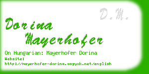 dorina mayerhofer business card